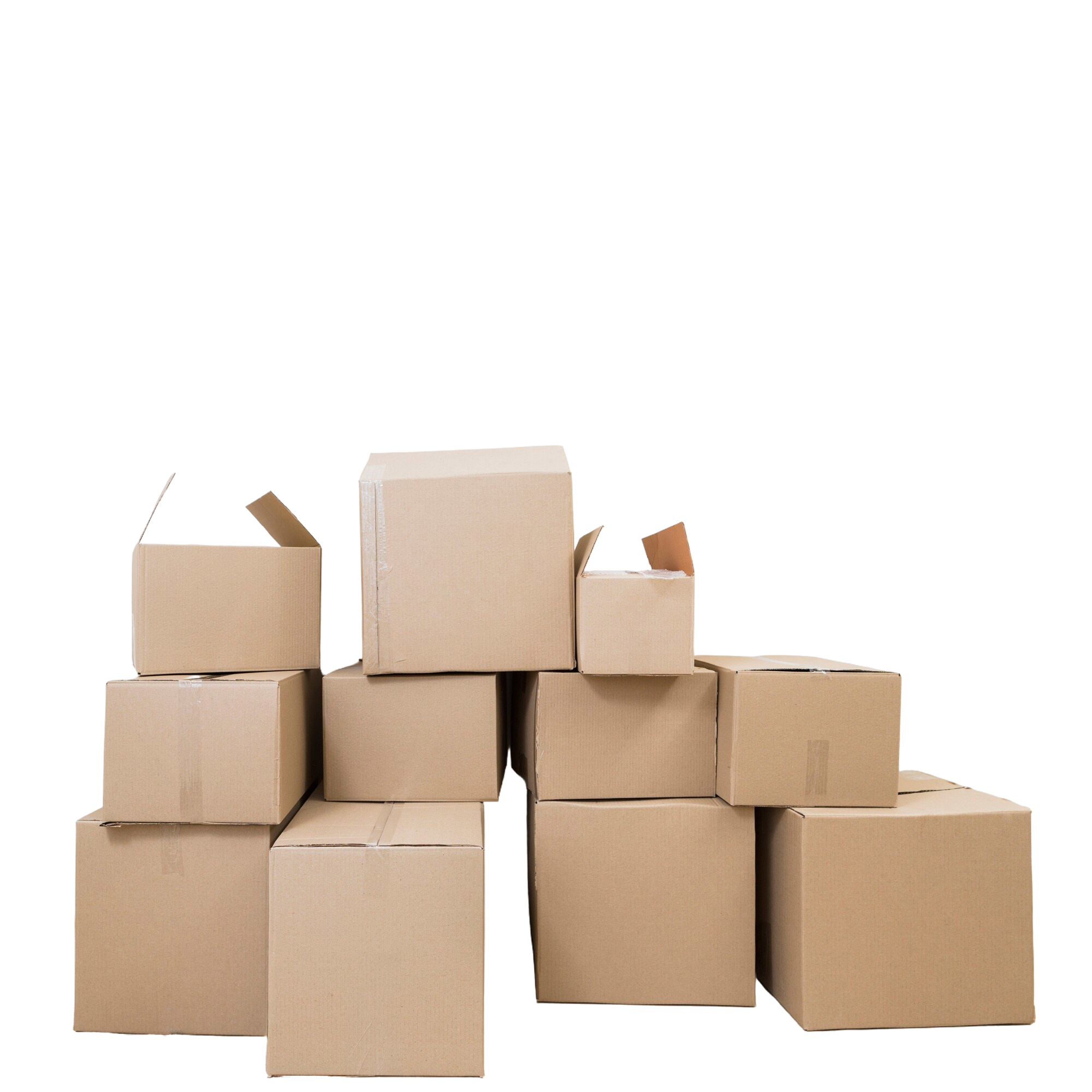stacked-moving-cardboard-boxes-against-white-wall
